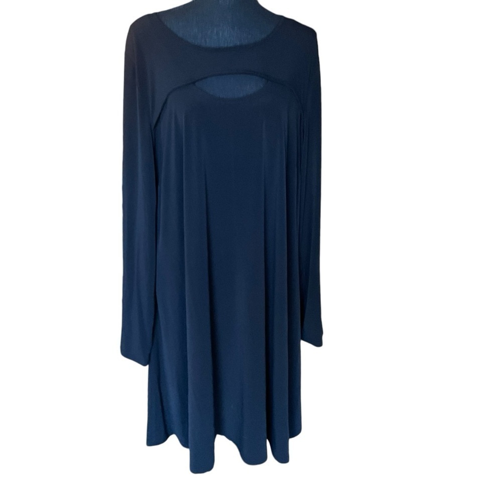 Kaari Blue Curvy Women's Black A-Line Dress-2X-New w/Tags